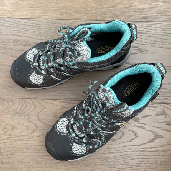 Keen Dry Waterproof Outdoor Hiking Lace Up Rugged Lightweight Shoes Blk Gry Sz 6 - Picture 11 of 13